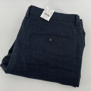 J Crew Thompson Men's Dress Pants Size 36x34 Navy Blue Tapered Fit NEW